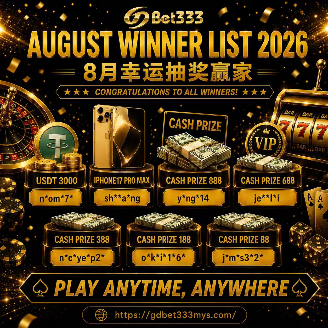 Rank August 2026